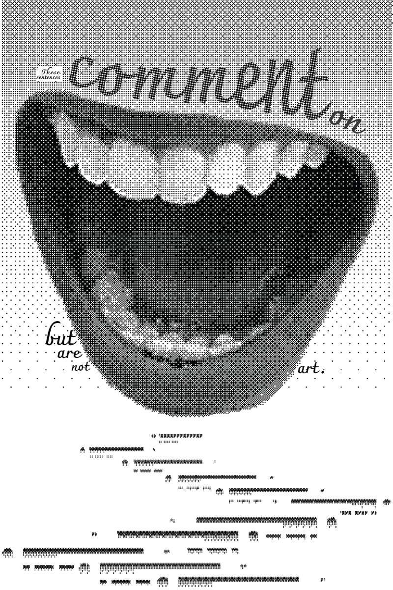 Halftone mouth · 'Comment on'