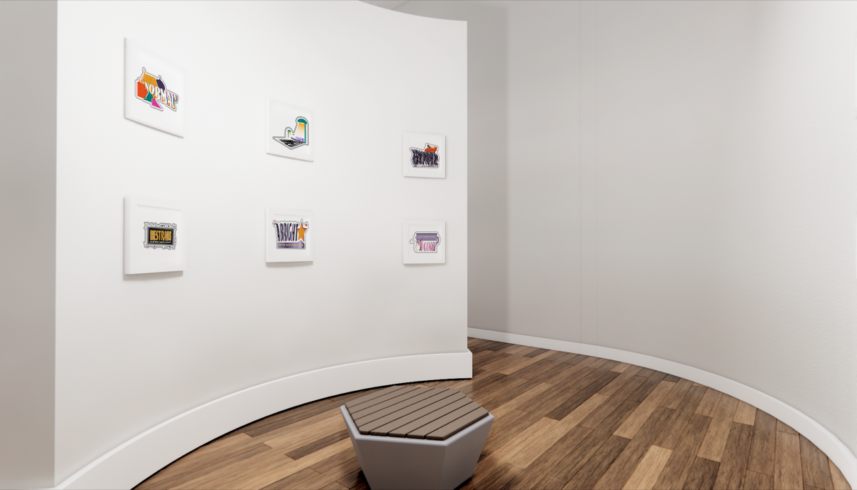Gallery rendering — wide view
