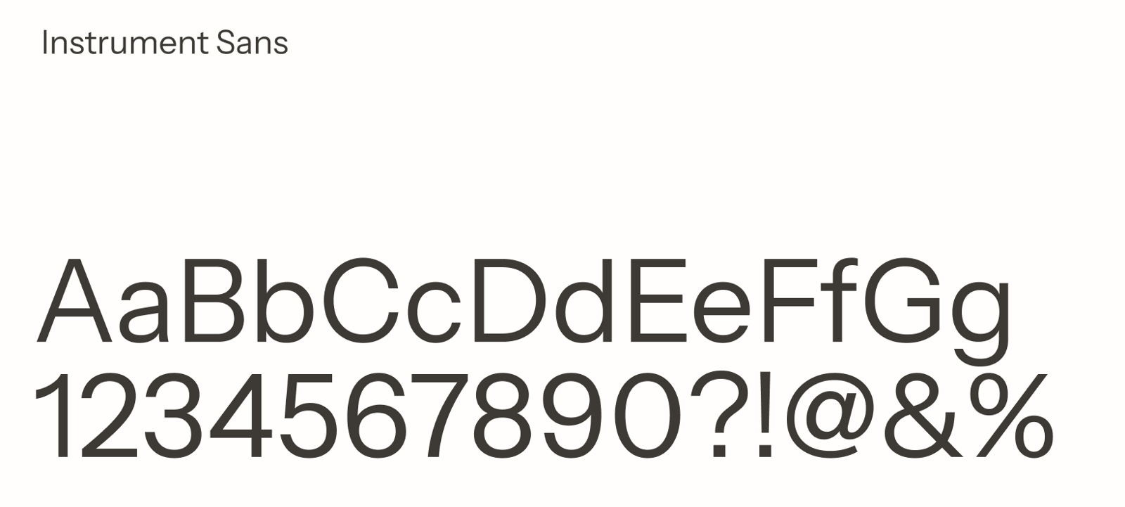 Instrument Sans, AaBbCc letterforms
