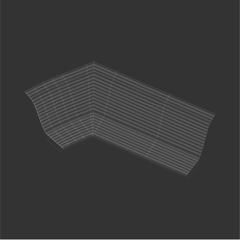 Corner seat wireframe